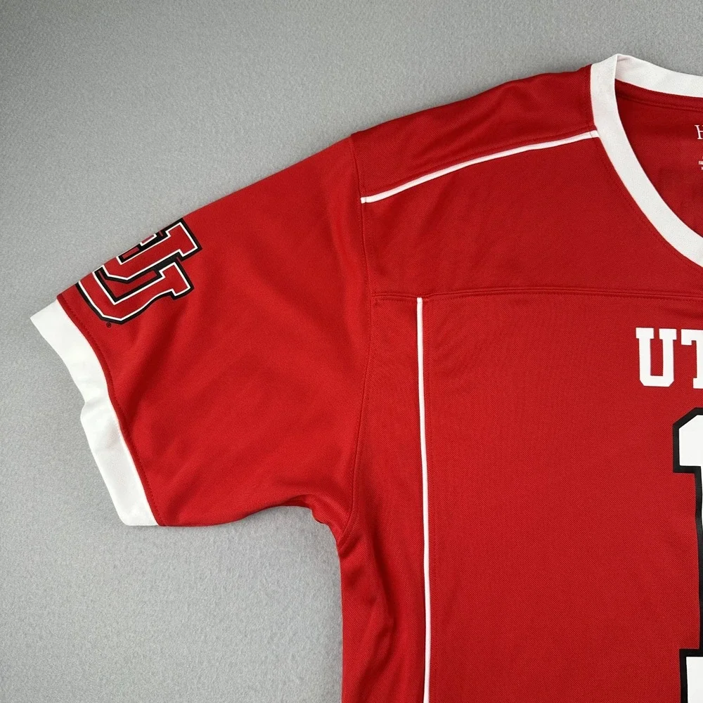 NCAA University of Utah Utes Football Jersey Red Men's Size Large